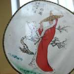 Антикварный китайский веер «Лидер дома летающих кинжалов»